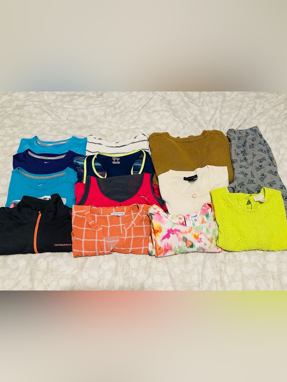 Multiples Women Clothes Assortment in Pink, Gray, Blue, Purple, Brown Size M